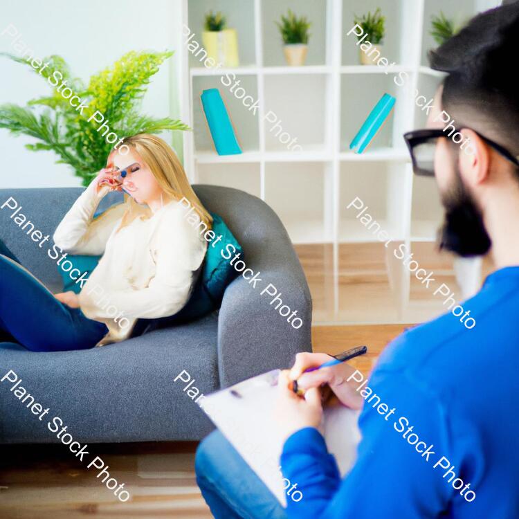 Psychologist Doing Therapy stock photo with image ID: e215849a-7ed1-43d7-a833-ab927d43d089